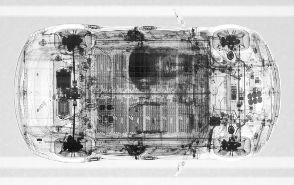 Tesla top view X-Ray